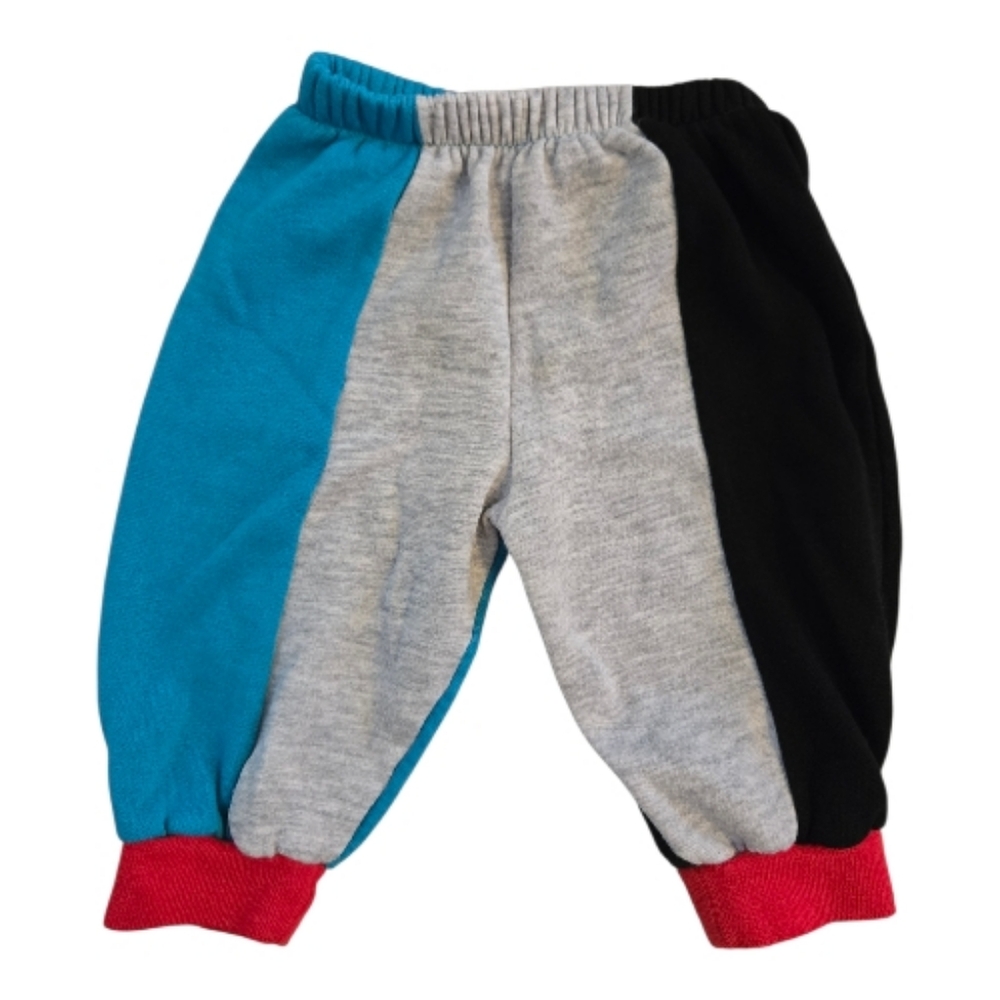 Vintage 1980s-1990s Colorblock Turquoise Jogger SweatPants